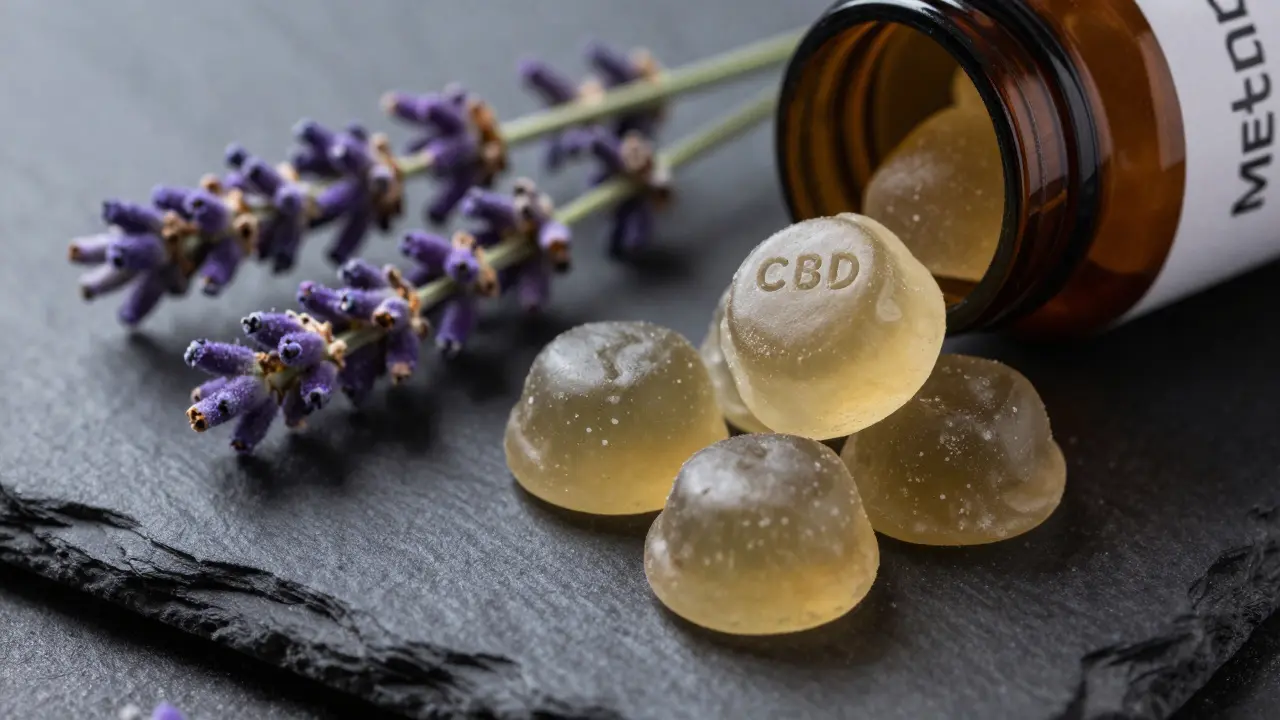 CBD gumičky vedle levandule a melatoninu pro podporu spánku