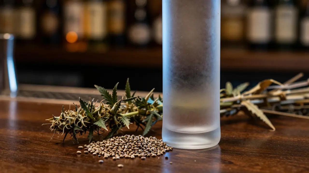 Konopná vodka a euforie: Získáte z ní hlavu? Pravda o THC, CBD a alkoholu